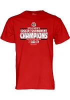 Ohio State Buckeyes Red 2024 Big Ten Soccer Champions Short Sleeve T Shirt