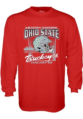 Mens Red Ohio State Buckeyes 2025 National Championship Bound Tee