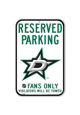 Dallas Stars Plastic Parking Sign - Green