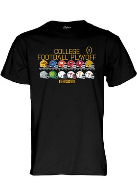 Black 2024 College Football Playoff Bound All Team Helmets Short Sleeve T Shirt