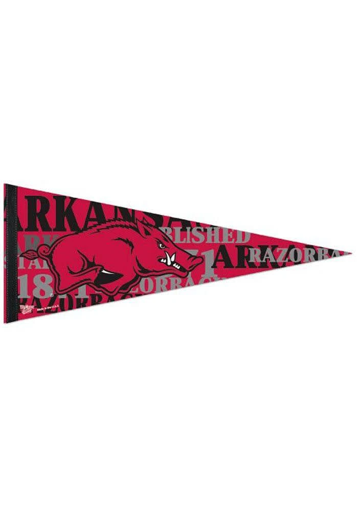 Arkansas Razorbacks 12x30 Premium Felt Pennant - Cardinal