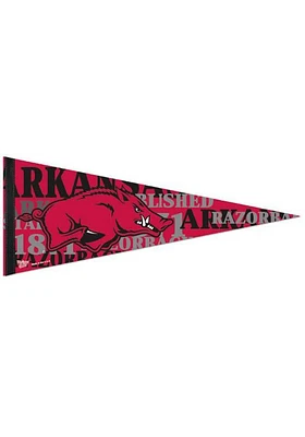 Arkansas Razorbacks 12x30 Premium Felt Pennant - Cardinal