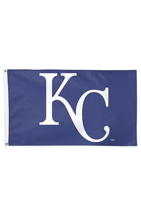 Kansas City Royals 3x5 Deluxe Grommet Silk Screen Grommet Flag - Blue