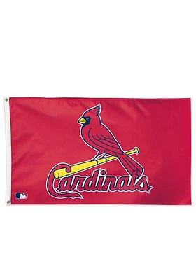 St Louis Cardinals 3x5 Deluxe Grommet Silk Screen Grommet Flag - Red