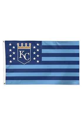 Kansas City Royals 3x5 Stars and Stripes Silk Screen Grommet Flag - Blue