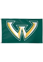Wayne State Warriors 3x5 Grommet Silk Screen Grommet Flag - Green
