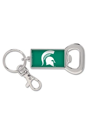Michigan State Spartans Bottle Opener Style Keychain - Green