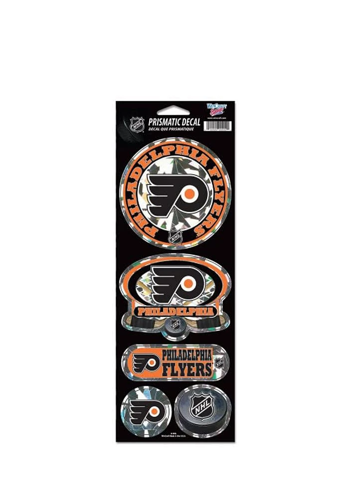 Philadelphia Flyers Prismatic Stickers - Black