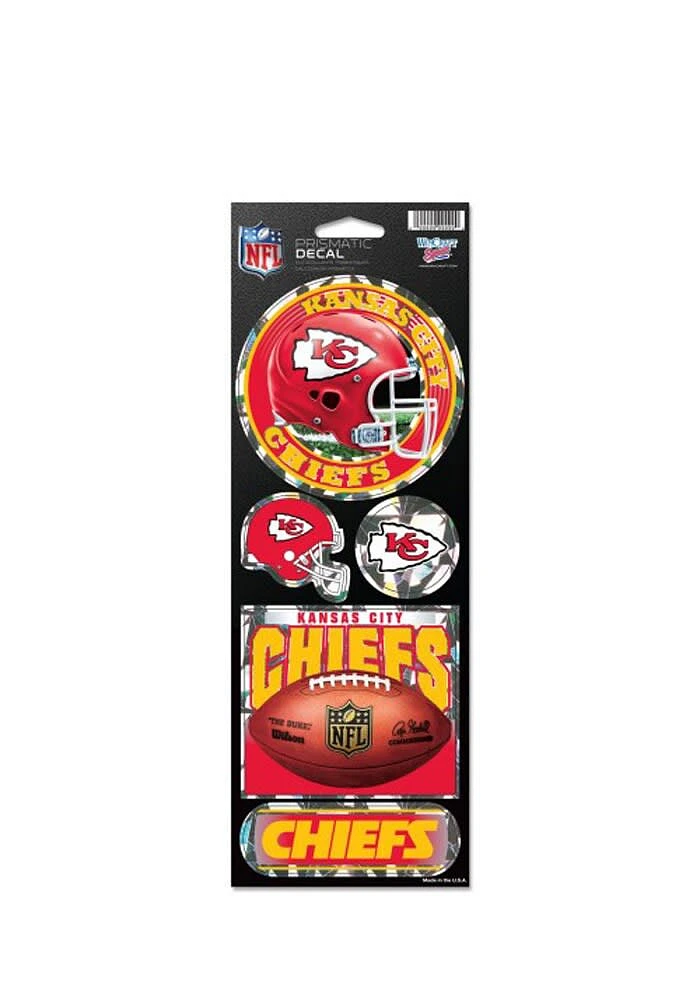 Kansas City Chiefs Prismatic Stickers - Red