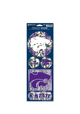 K-State Wildcats Prismatic Stickers - Purple