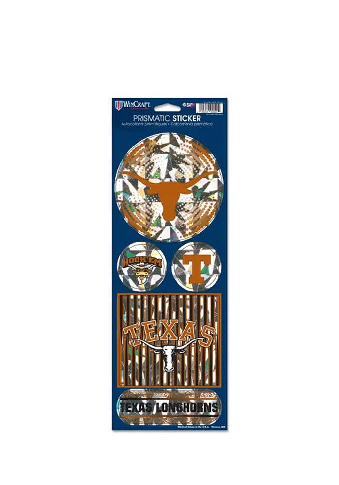 Texas Longhorns Prismatic Stickers - Burnt Orange