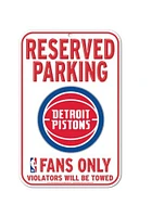 Detroit Pistons Reserved Parking Sign - White