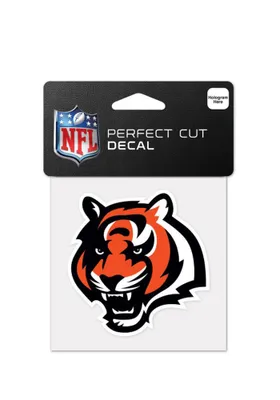 Cincinnati Bengals 4x4 Perfect Cut Auto Decal - Orange