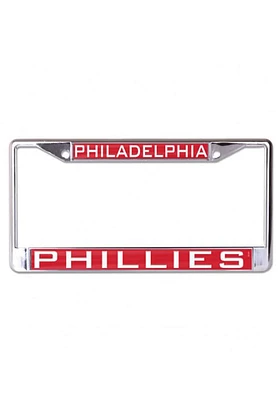 Philadelphia Phillies Team Name Inlaid License Plate Frame - Red