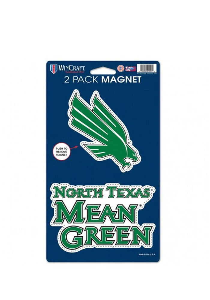 North Texas Mean Green Team Logo Design Magnet
