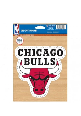 Chicago Bulls Team Logo Car Magnet - Red