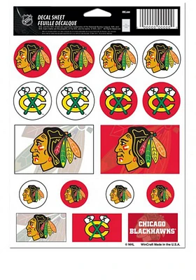 Chicago Blackhawks Team Logos Stickers - Red