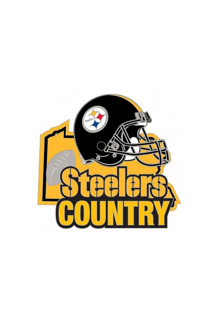 Pittsburgh Steelers Souvenir Steeler Country Pin - Yellow