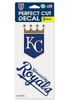 Kansas City Royals 4x4 2 Pack Auto Decal - White