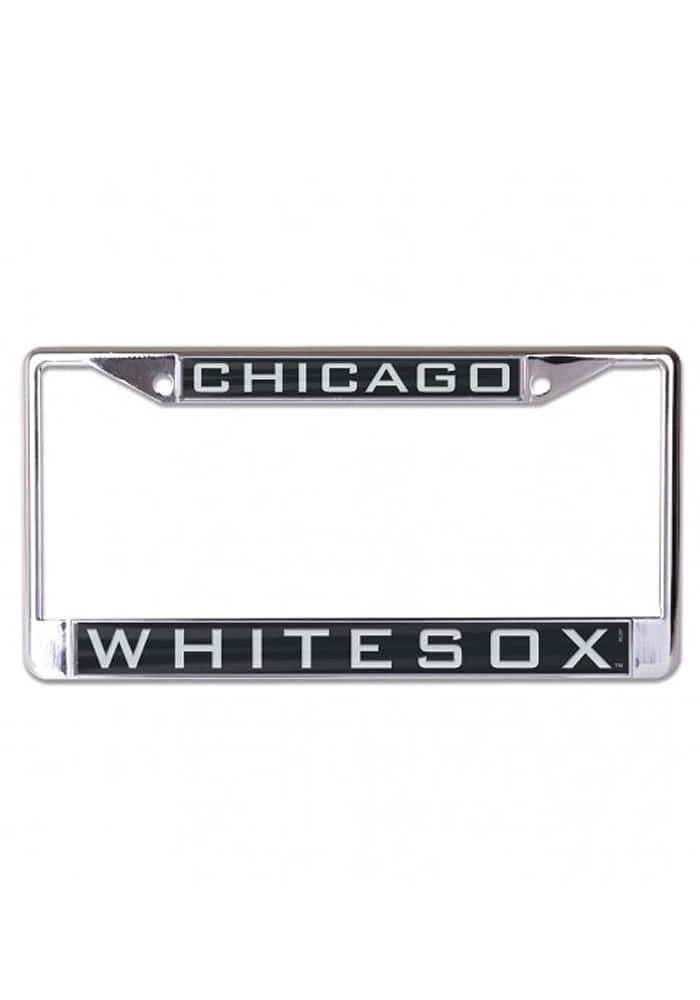 Chicago White Sox Team Name Inlaid License Plate Frame - Black