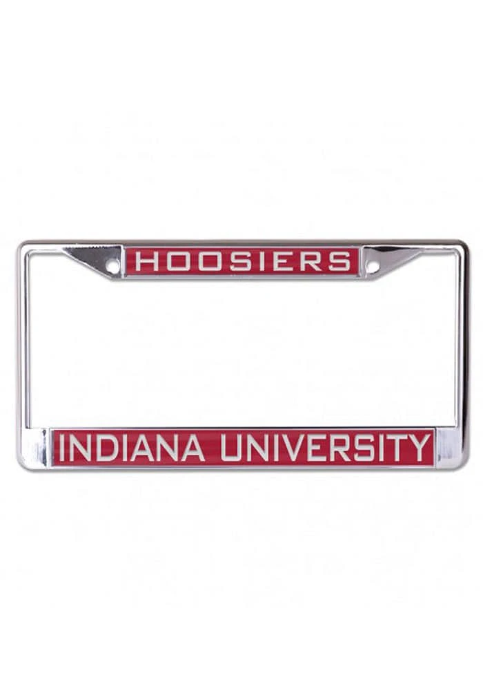 Indiana Hoosiers Team Name Inlaid License Plate Frame - Red