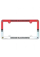 Chicago Blackhawks Plastic Full Color License Plate Frame - White