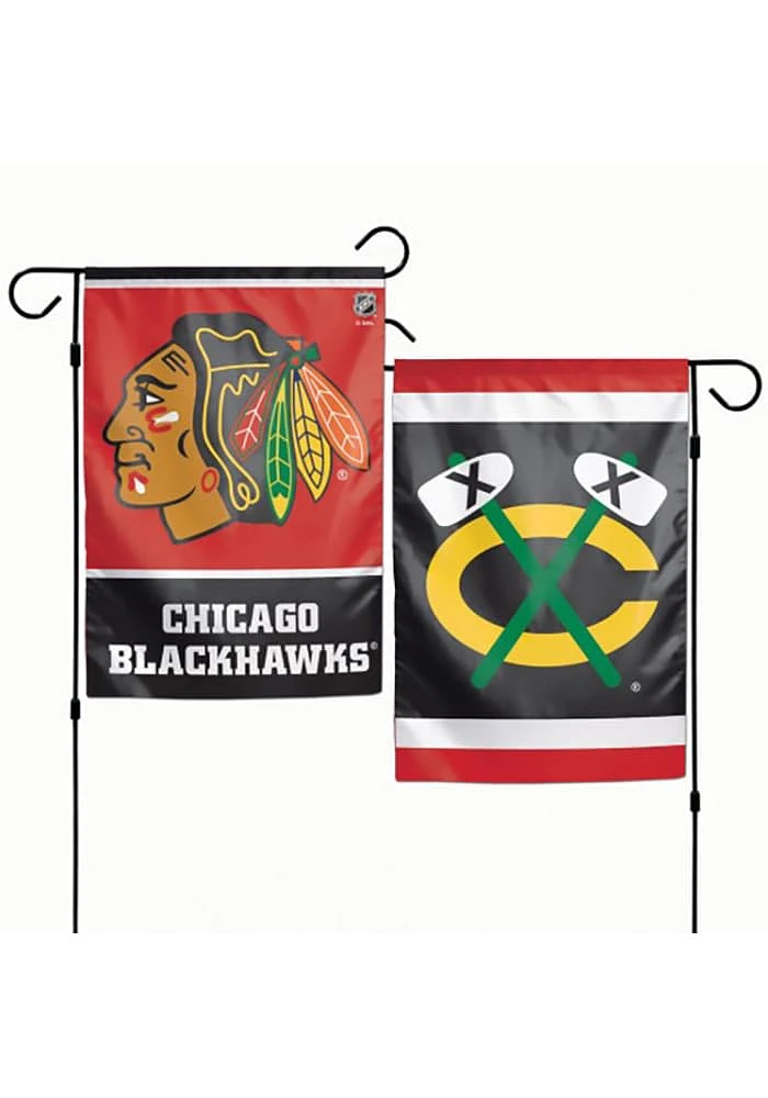 Chicago Blackhawks Team Logo Garden Flag - Red