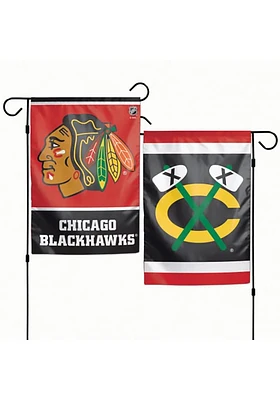 Chicago Blackhawks Team Logo Garden Flag - Red