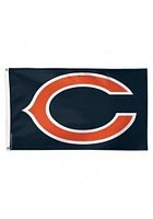 Chicago Bears Deluxe Grommet Silk Screen Grommet Flag - Navy Blue