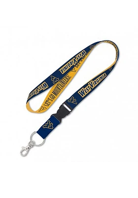 West Virginia Mountaineers Reversible Lanyard - Navy Blue