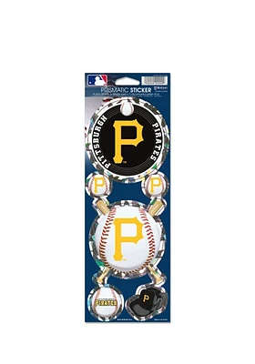Pittsburgh Pirates Prismatic Stickers - Silver