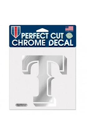 Texas Rangers Chrome Auto Decal - Silver