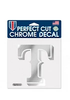 Texas Rangers Chrome Auto Decal - Silver