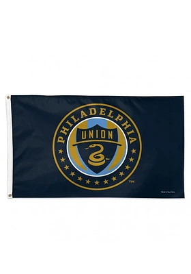 Philadelphia Union Deluxe Grommet Silk Screen Grommet Flag - Navy Blue
