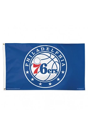 Philadelphia 76ers Deluxe Grommet Silk Screen Grommet Flag - Blue