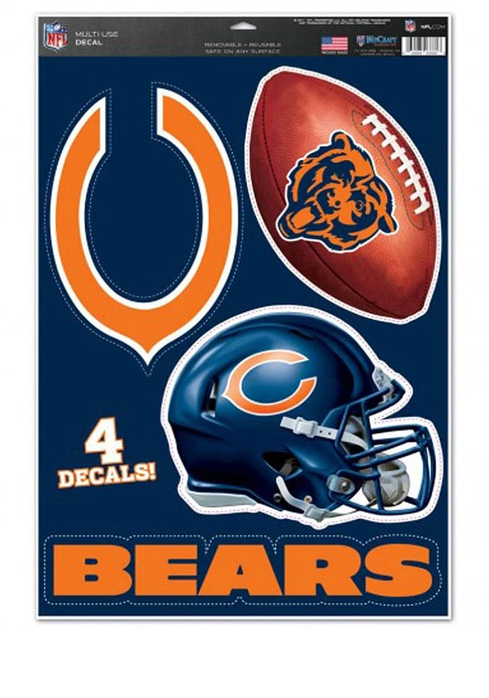 Chicago Bears Multi Use Auto Decal - Orange