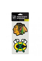 Chicago Blackhawks 2 Pack Perfect Cut Auto Decal - Black