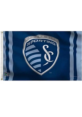 Sporting Kansas City 3x5 Deluxe Grommet Silk Screen Grommet Flag - Blue
