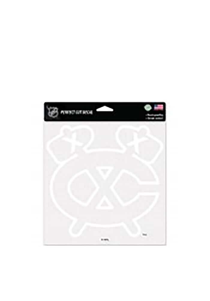 Chicago Blackhawks Mono Perfect Cut Auto Decal - White