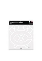 Chicago Blackhawks Mono Perfect Cut Auto Decal - White