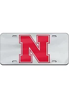 Nebraska Cornhuskers Silver Team Logo Car Accessory License Plate