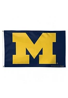 Michigan Wolverines 3x5 Deluxe Grommet Silk Screen Grommet Flag - Blue
