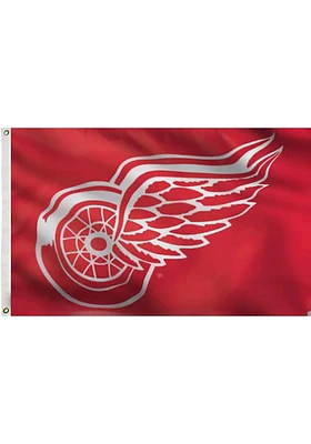 Detroit Red Wings 3x5 Red Grommet Silk Screen Grommet Flag - Red
