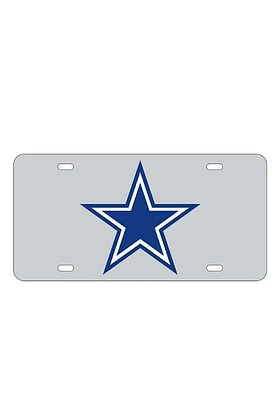 Dallas Cowboys Silver Team Logo Inlaid Car Accessory License Plate