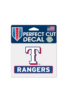 Texas Rangers Team Name Auto Decal - Blue