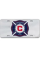 Chicago Fire Silver Team Logo Car Accessory License Plate