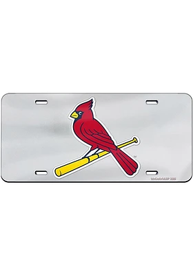 St Louis Cardinals Silver Team Logo Inlaid Car Accessory License Plate