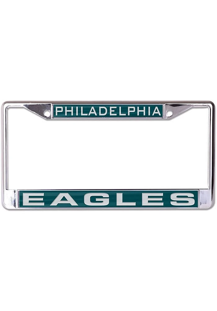 Philadelphia Eagles Team Name Inlaid License Plate Frame - Midnight Green