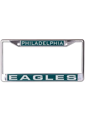 Philadelphia Eagles Team Name Inlaid License Plate Frame - Midnight Green