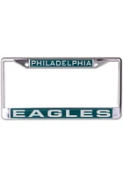 Philadelphia Eagles Team Name Inlaid License Plate Frame - Midnight Green